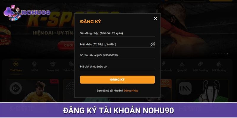 Hội viên tạo tài khoản theo hướng dẫn từ hệ thống Hội viên tạo tài khoản theo hướng dẫn từ hệ thống