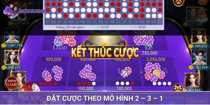 Đặt cược xóc đĩa theo mô hình 2 – 3 – 1 tỷ lệ thắng cao
